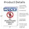 Signmission No Pedestrians Forklift, 7 in W x Rectangle, Plastic OS-2PACK-NS-P-710-V-14725 - alternate 2